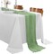 15-Pack Sage Green Cheesecloth Table Runners, 17x108" for Weddings & Parties.
